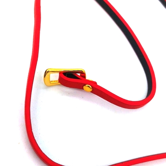 Alexander McQueen Red Adjustable Double wrap leather bracelet - Picture 5 of 5